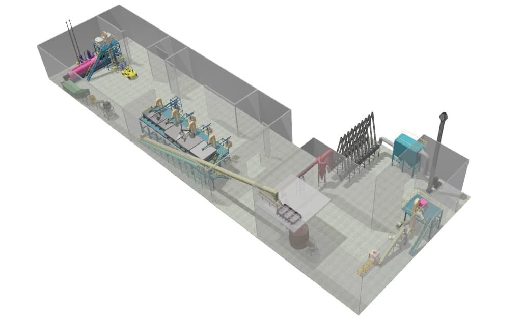 Turnkey process plant supplied by Lozzar Process — complete industrial drying and separation system